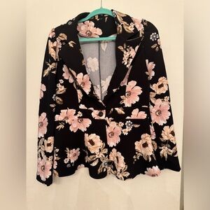 XL black floral SHEIN blazer